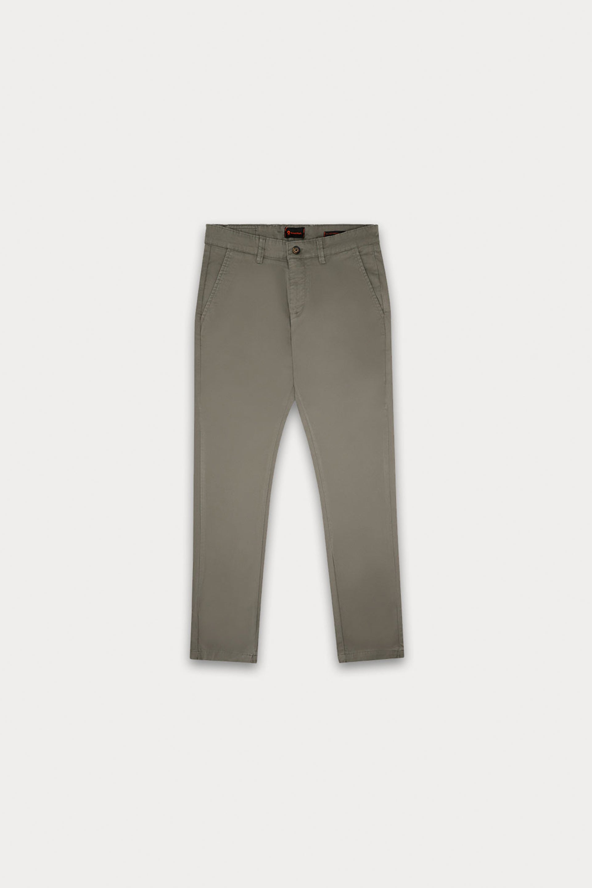 Olive Green Basic Cotton Trouser