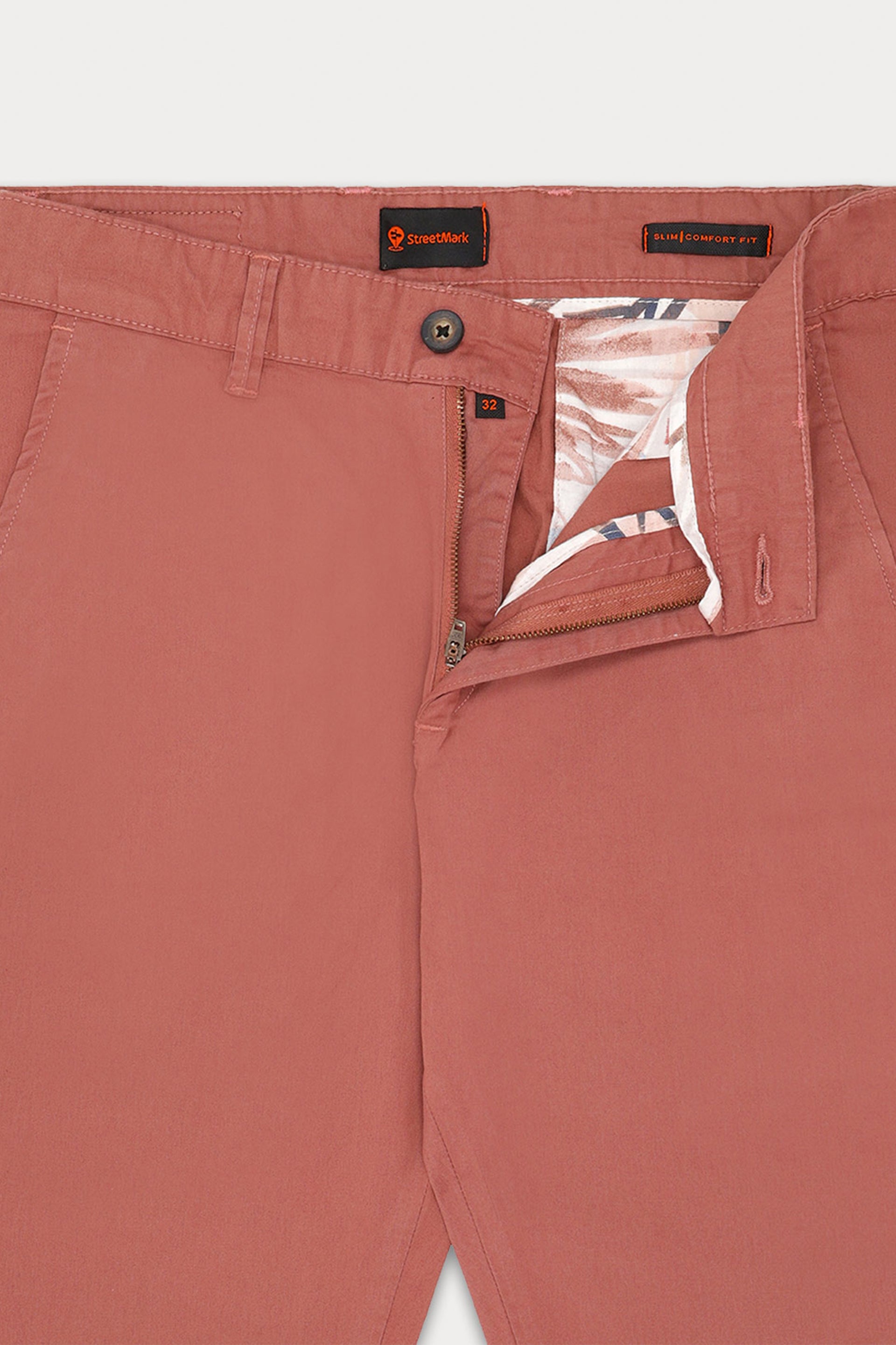 Russet Brown  Basic Cotton Trouser