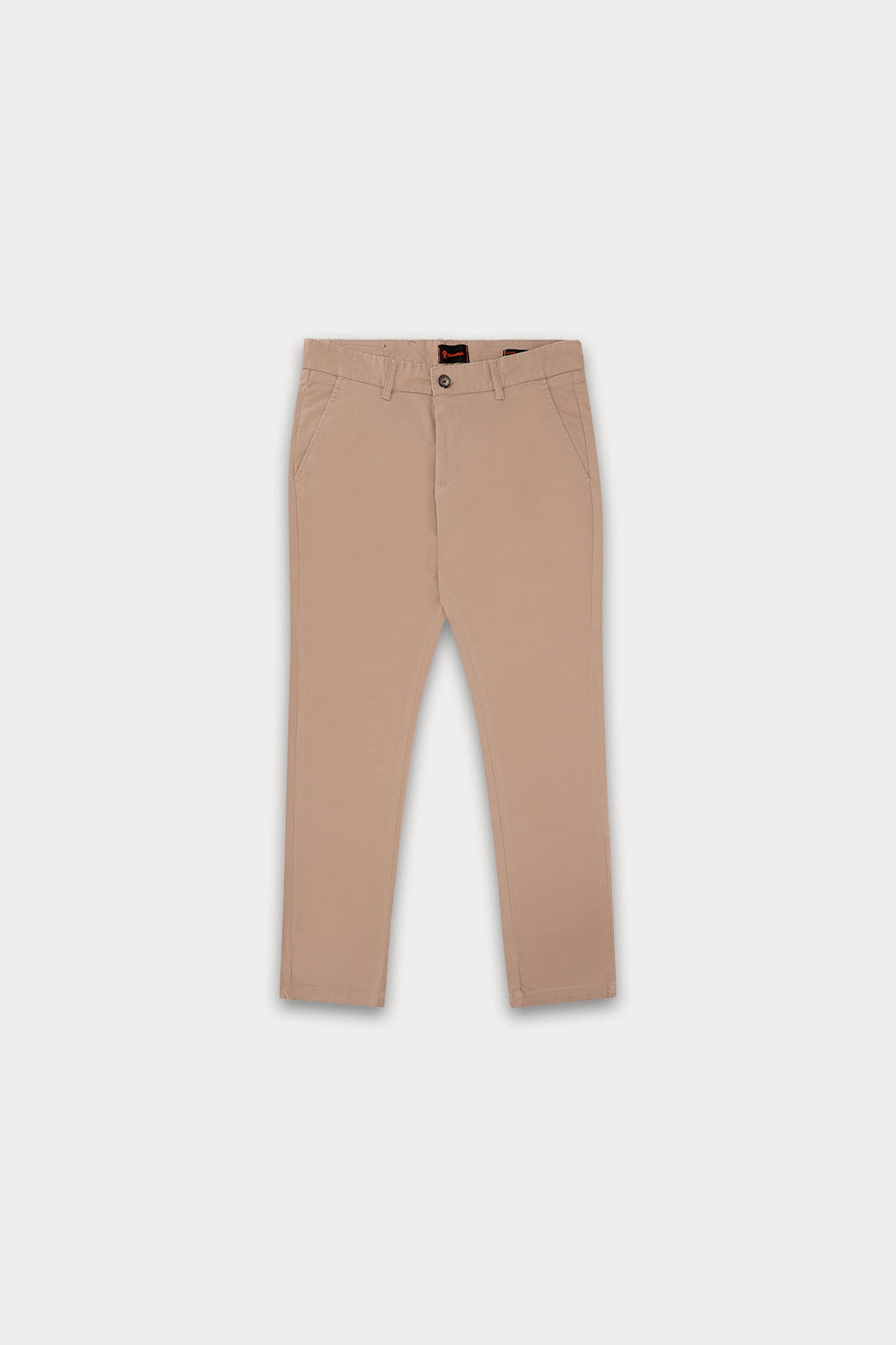 Tan Brown Basic Cotton Trouser