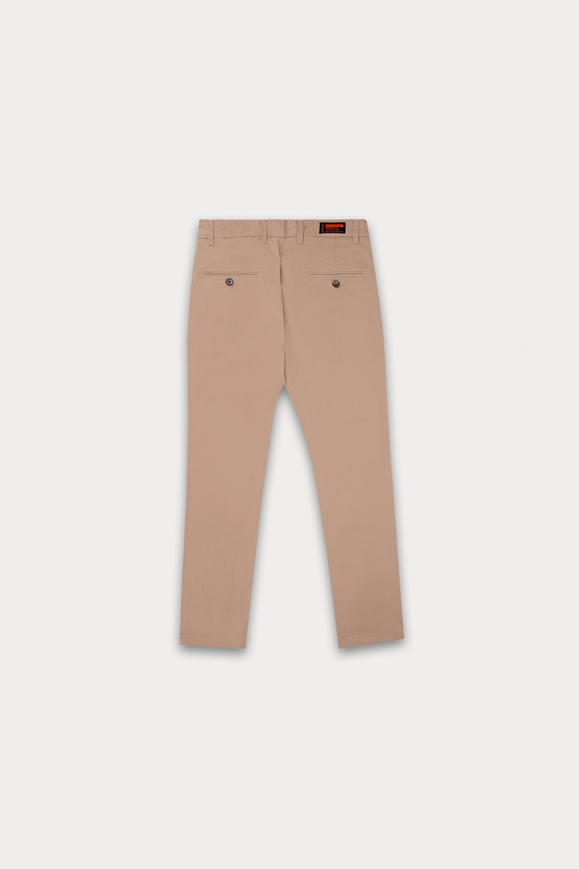 Tan Brown Basic Cotton Trouser