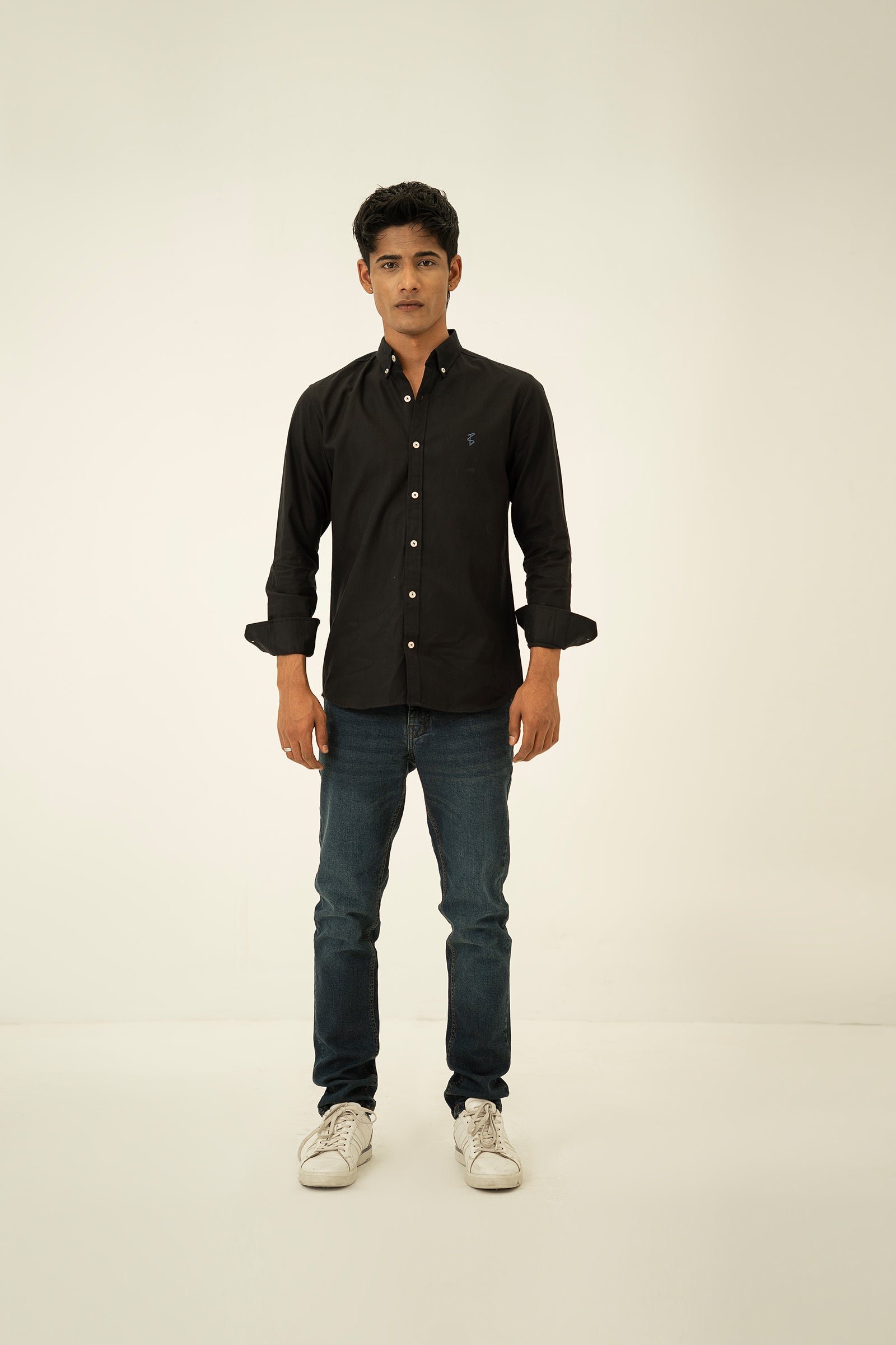 Black Oxford Button Down Shirt