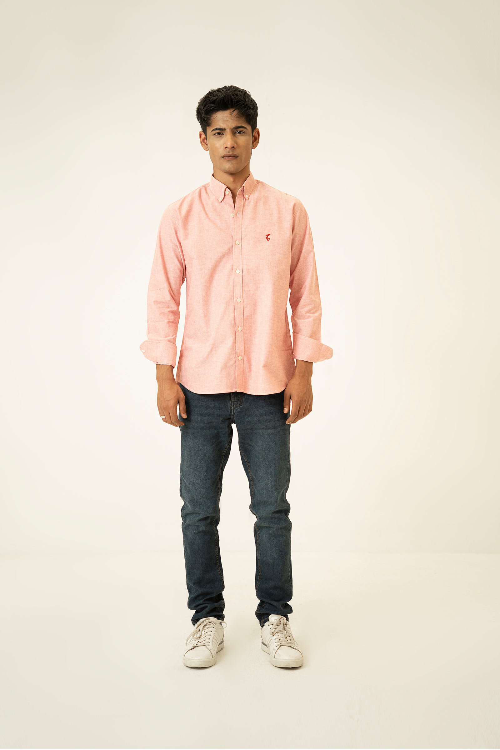 Coral Pink Oxford Button Down Shirt