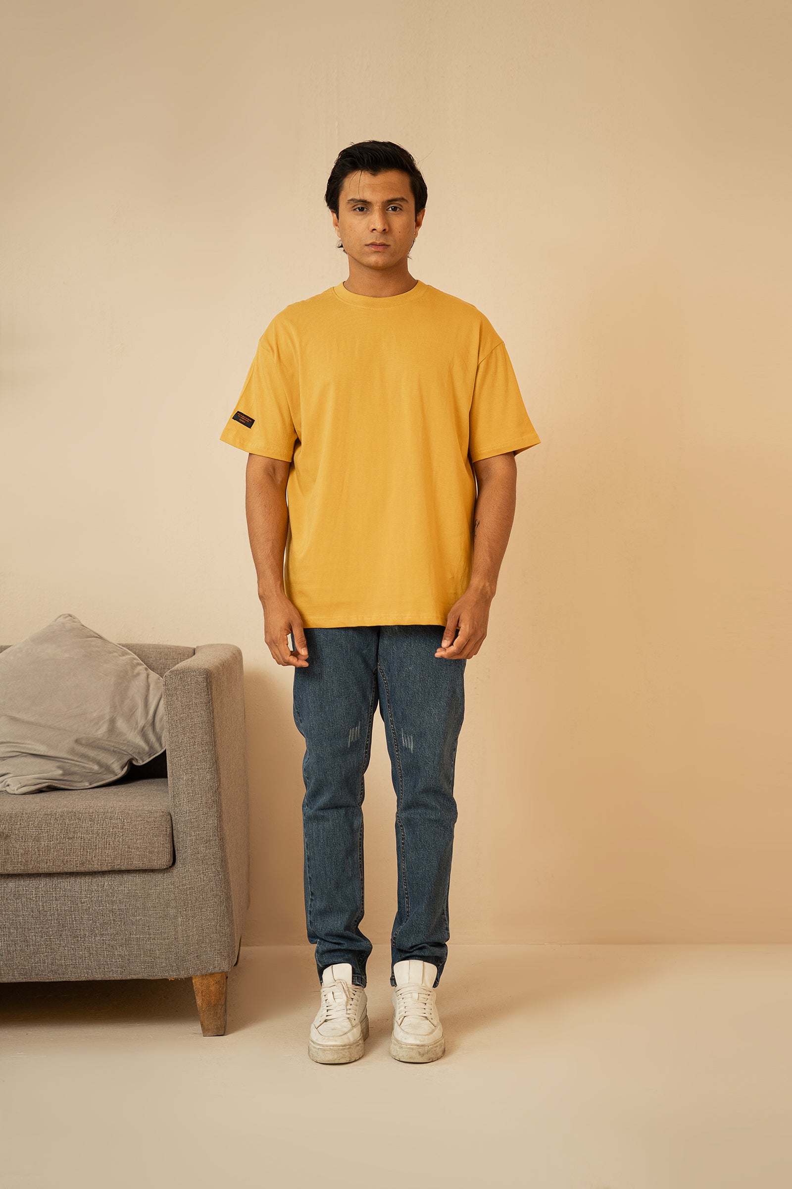 Mustard Basic Street Fit T-Shirt