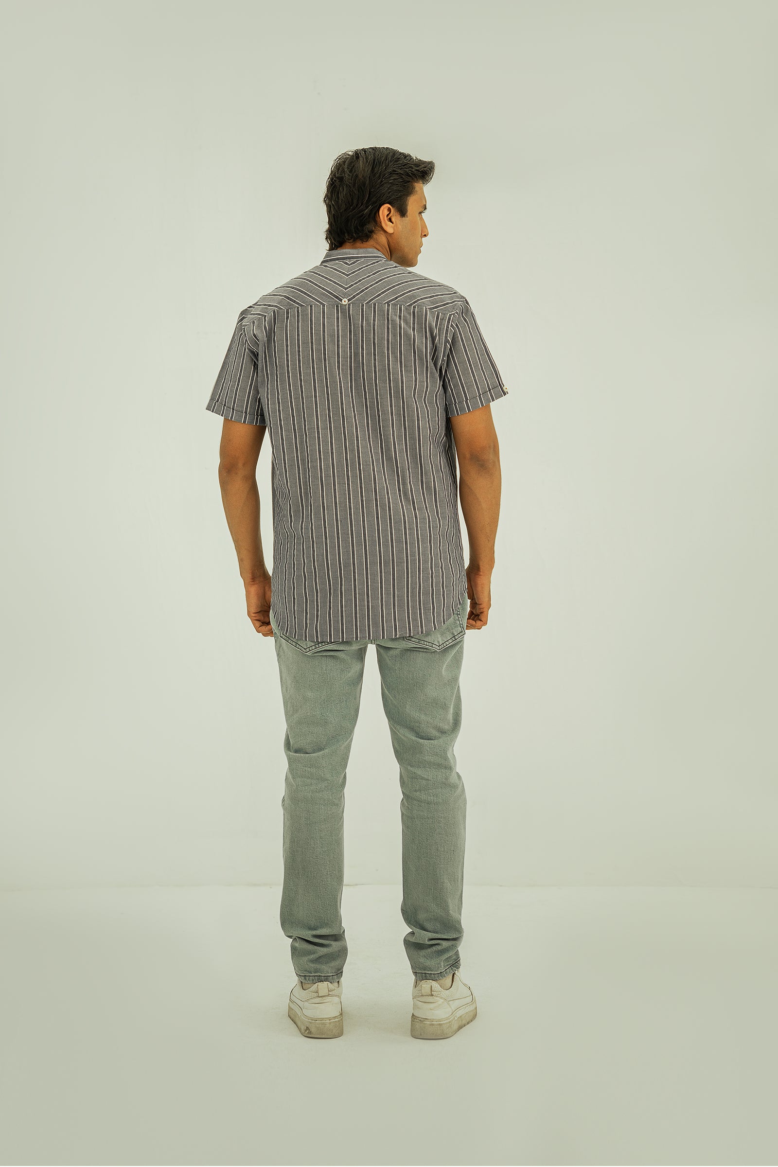 Blue Stripe Short Sleeve  Shirt