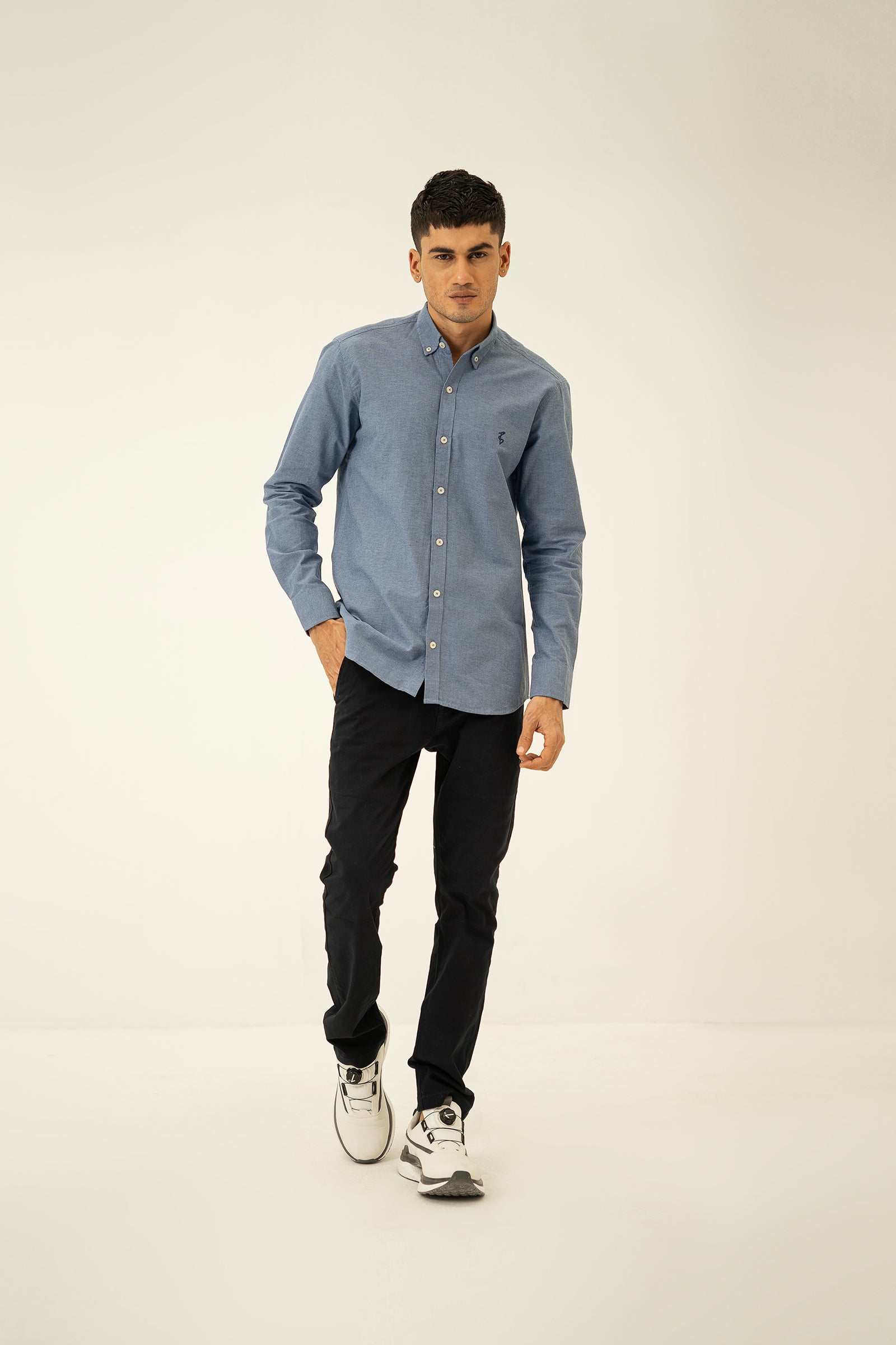 Royal Blue Oxford Button Down Shirt