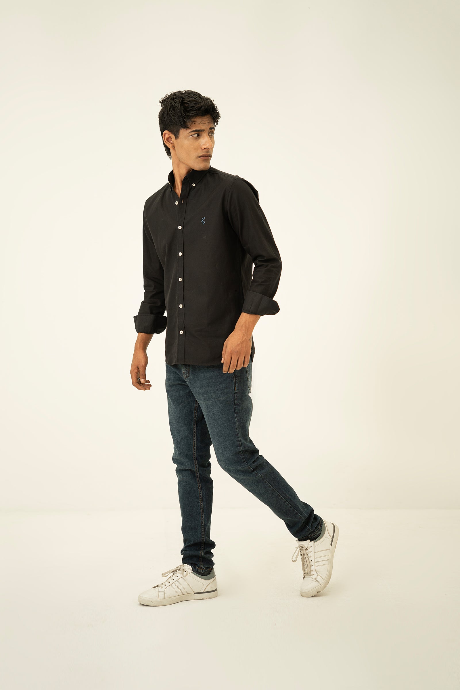 Black Oxford Button Down Shirt