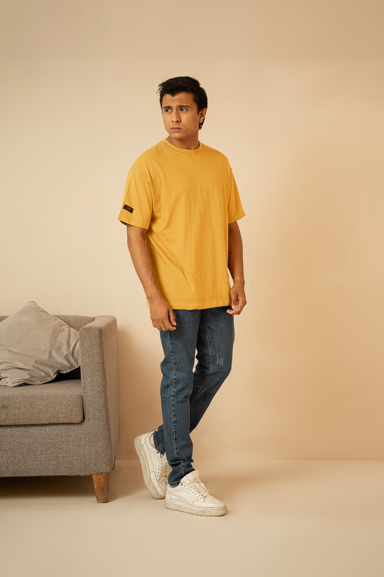 Mustard Basic Street Fit T-Shirt