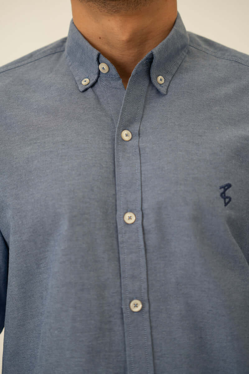 Royal Blue Oxford Button Down Shirt