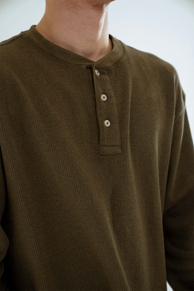 Olive Green Knitted SweatShirt