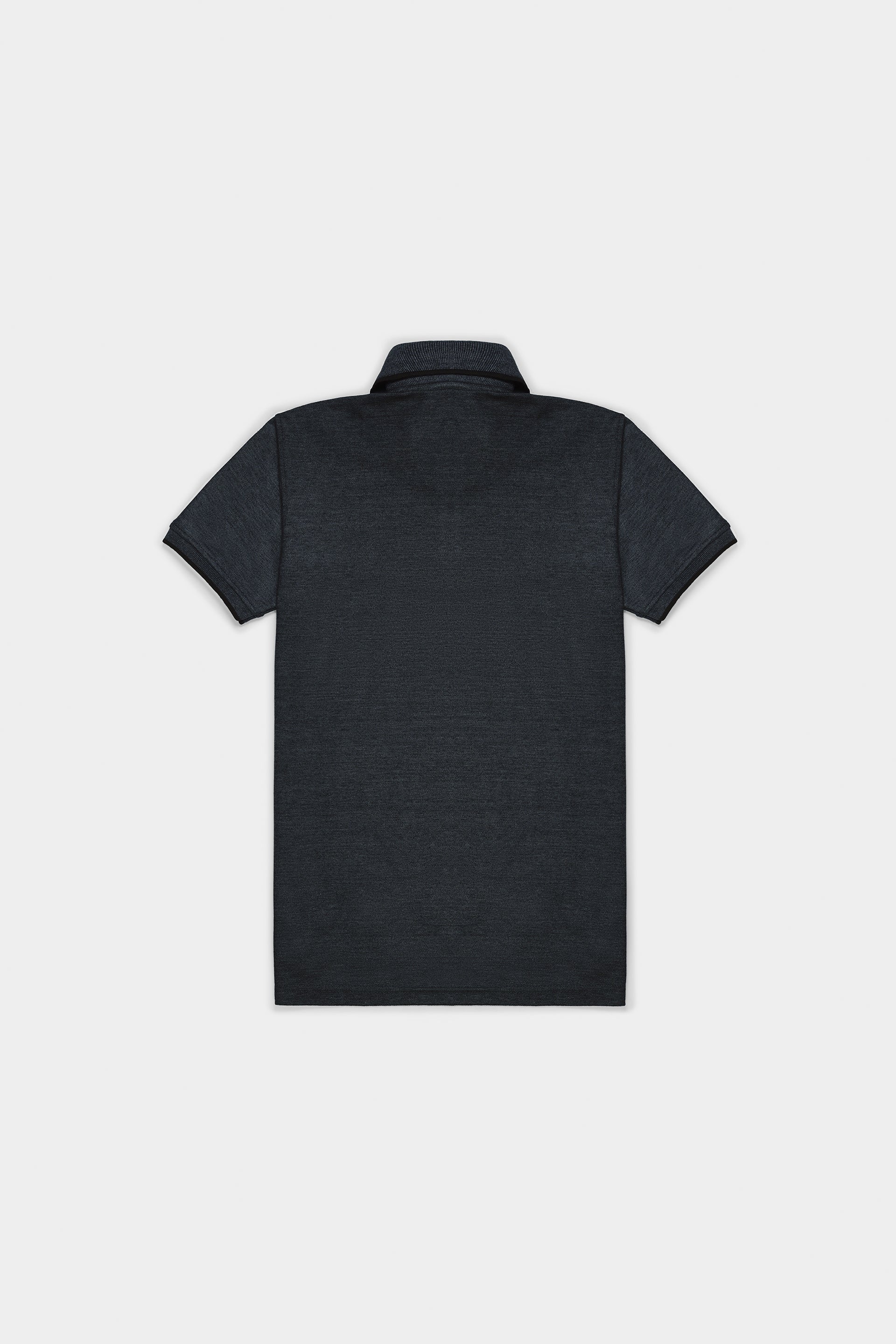 Charcoal Grey Embroidered Polo T Shirt