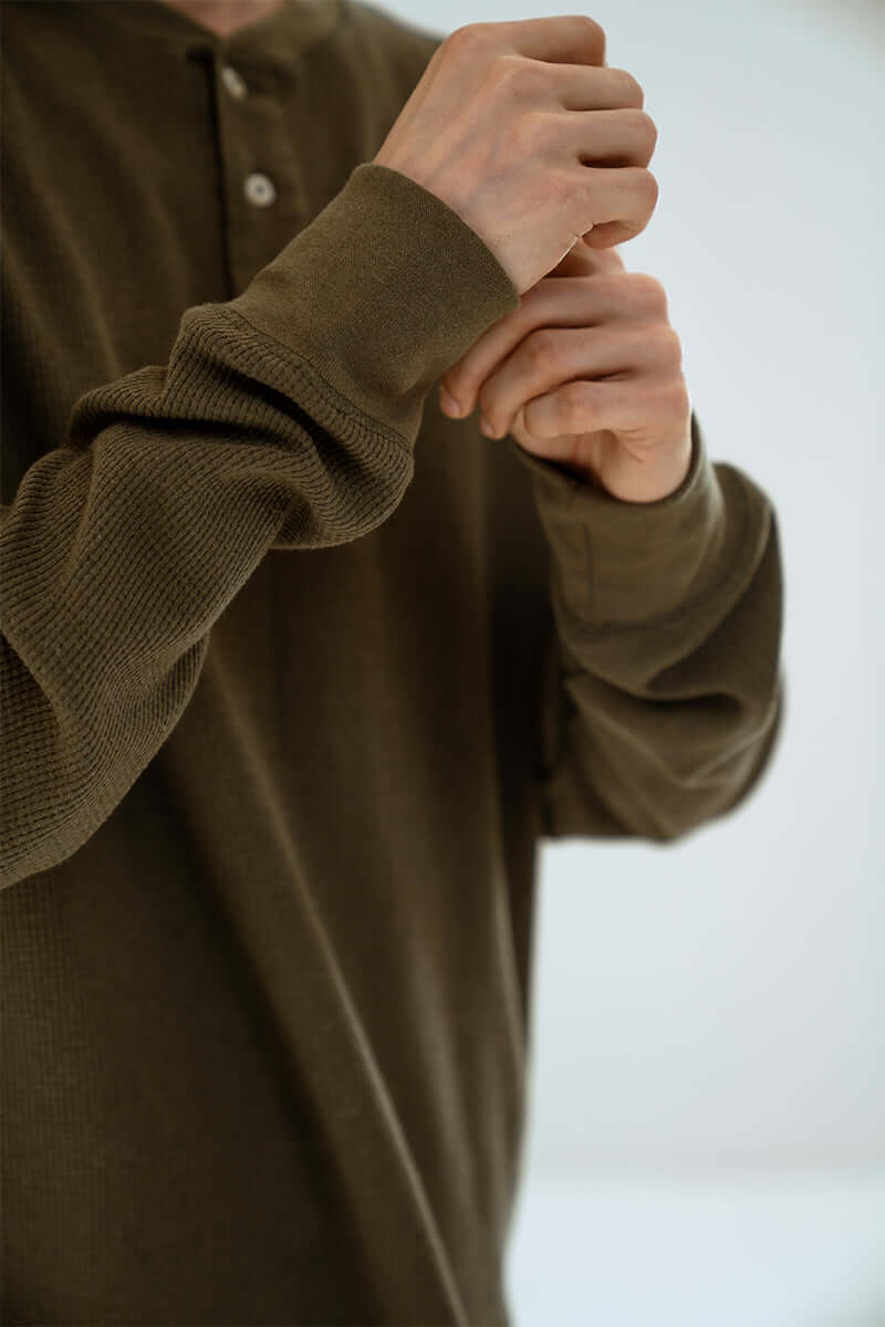 Olive Green Knitted SweatShirt