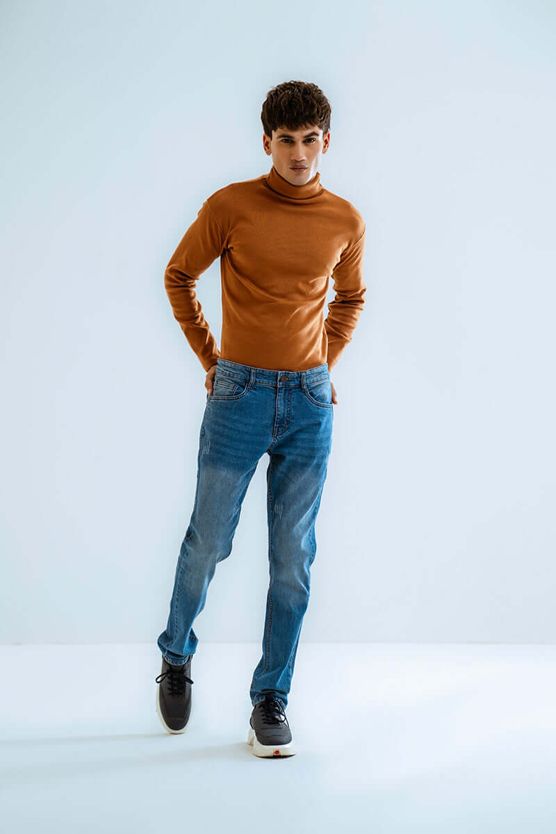 Rust Basic Knitted TurtleNeck