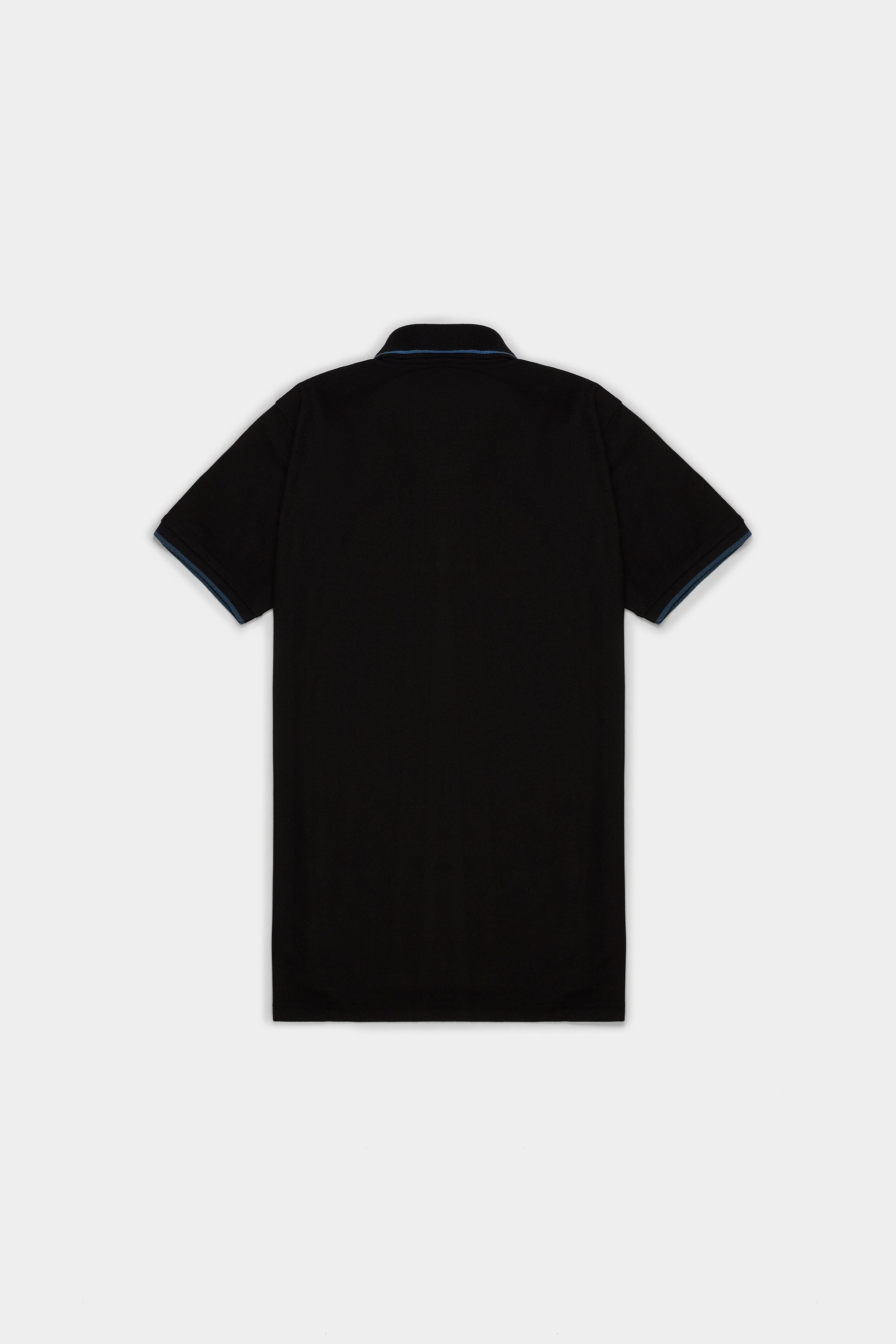 Black Embroidered Polo T Shirt