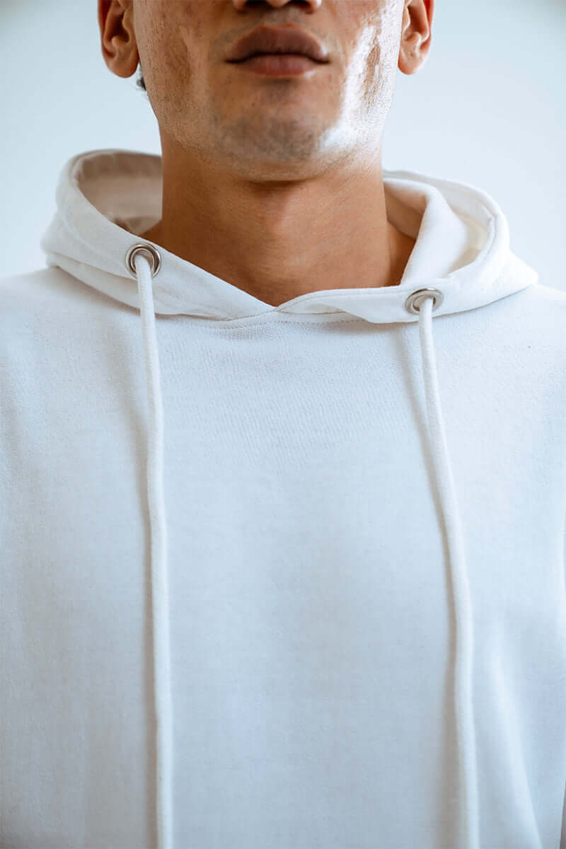 White Basic Pullover Hoodie