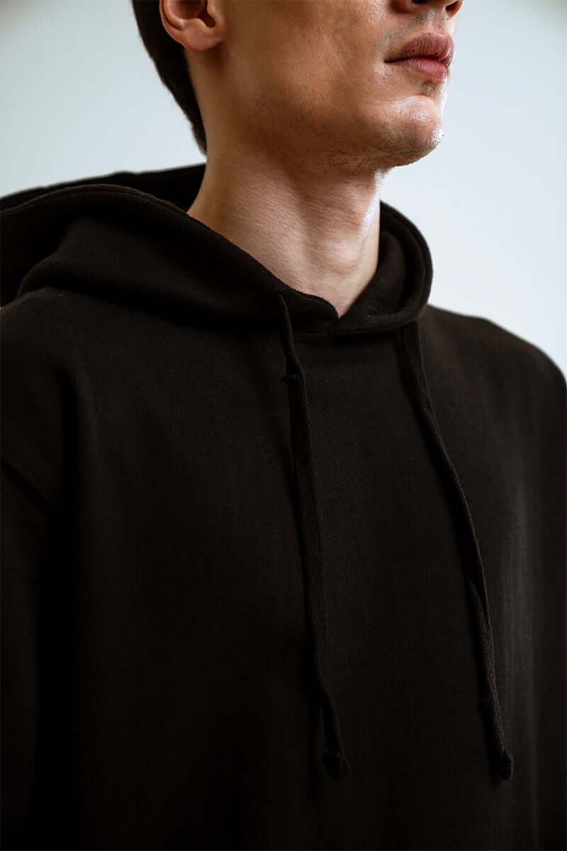 Black Basic Pullover Hoodie