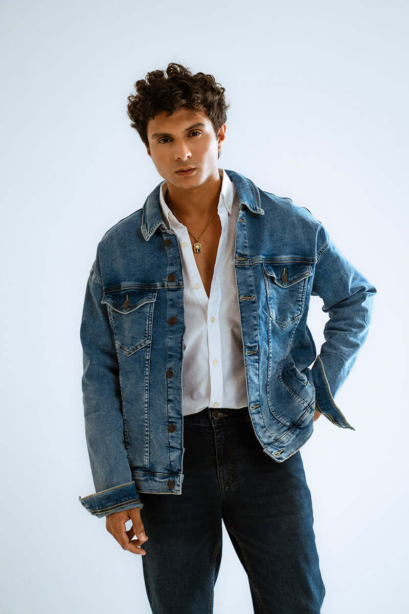 Indigo Blue Basic Denim Jacket