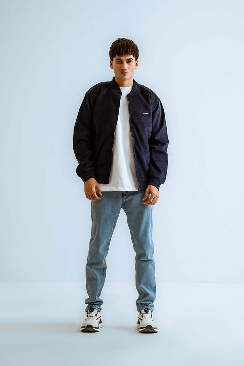 Navy Blue Corduroy Jacket