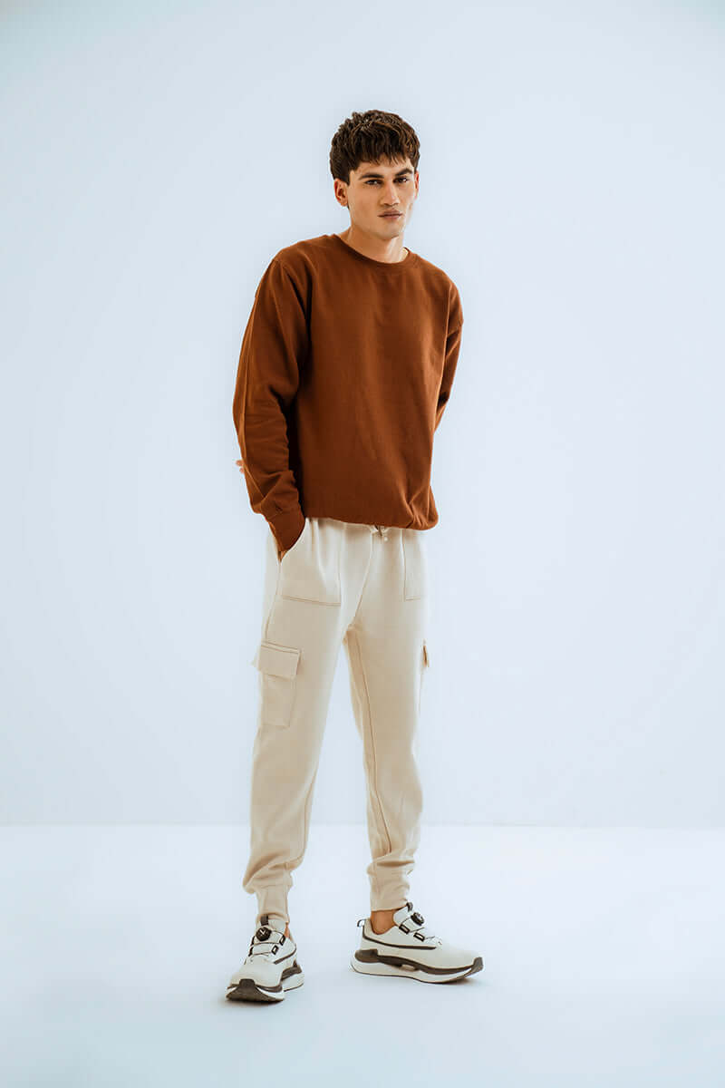 Brown Basic SweatShirt