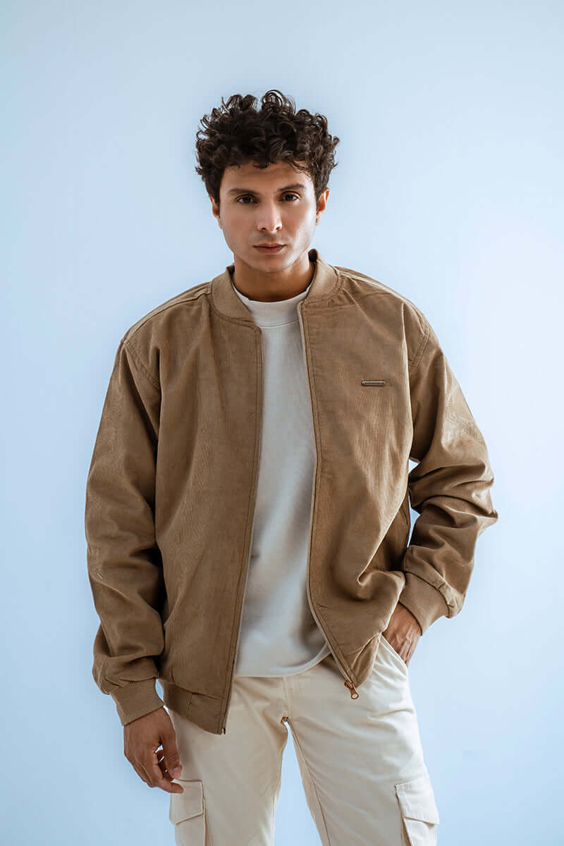 Camel Brown Corduroy Jacket