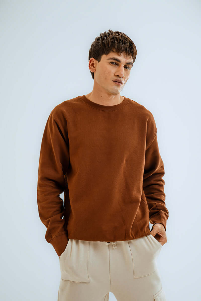 Brown Basic SweatShirt