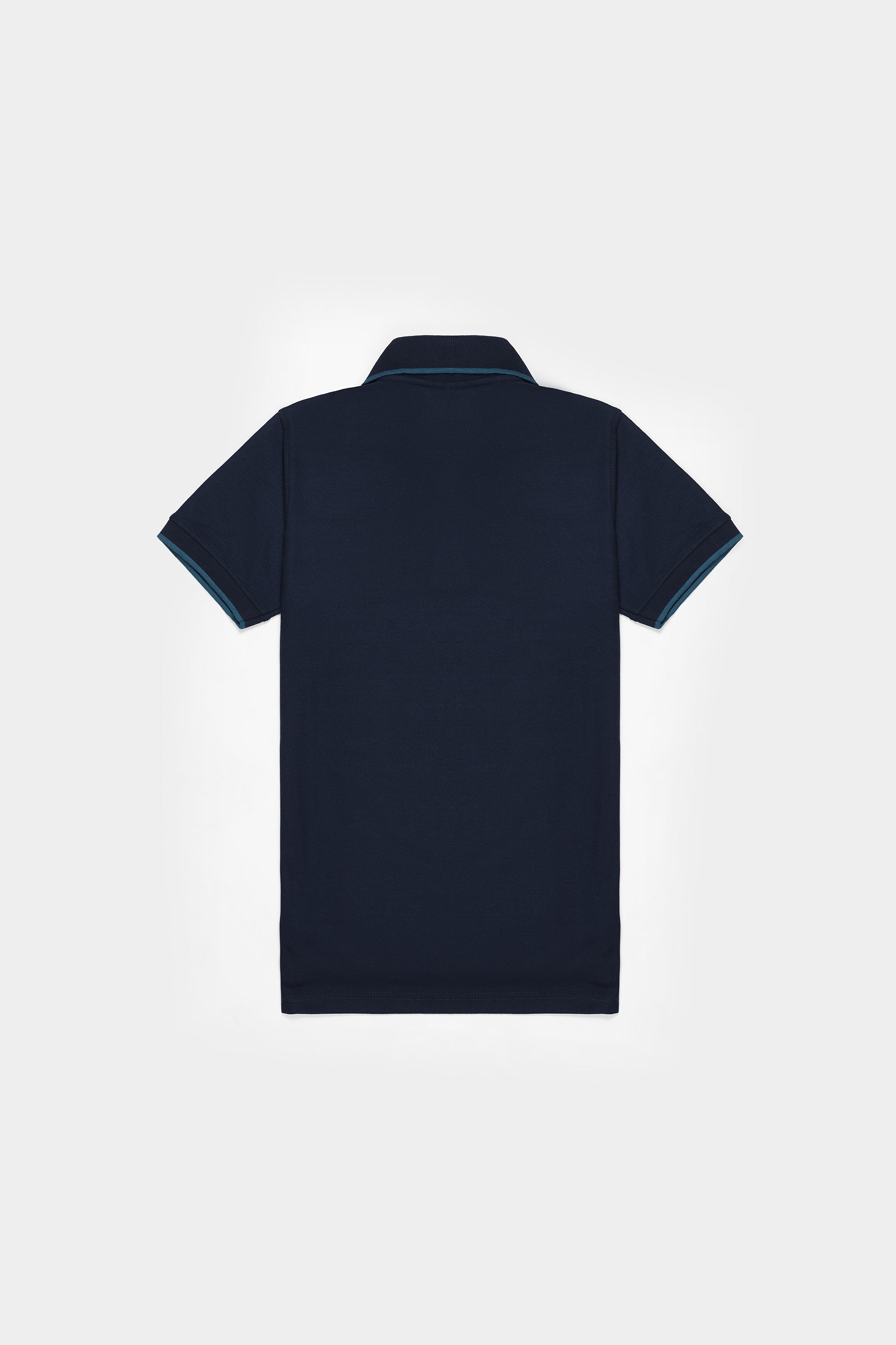 Blue Embroidered Polo T Shirt