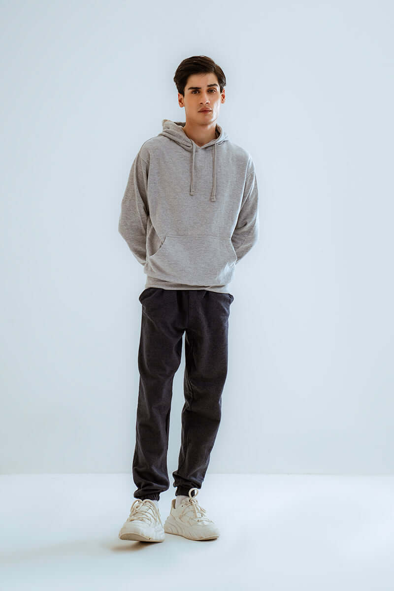 Heather Grey Basic Pullover Hoodie