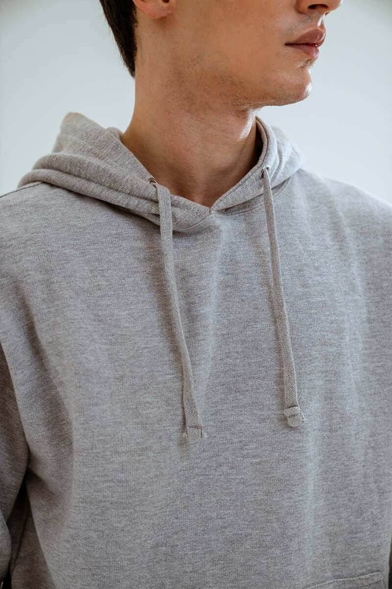 Heather Grey Basic Pullover Hoodie