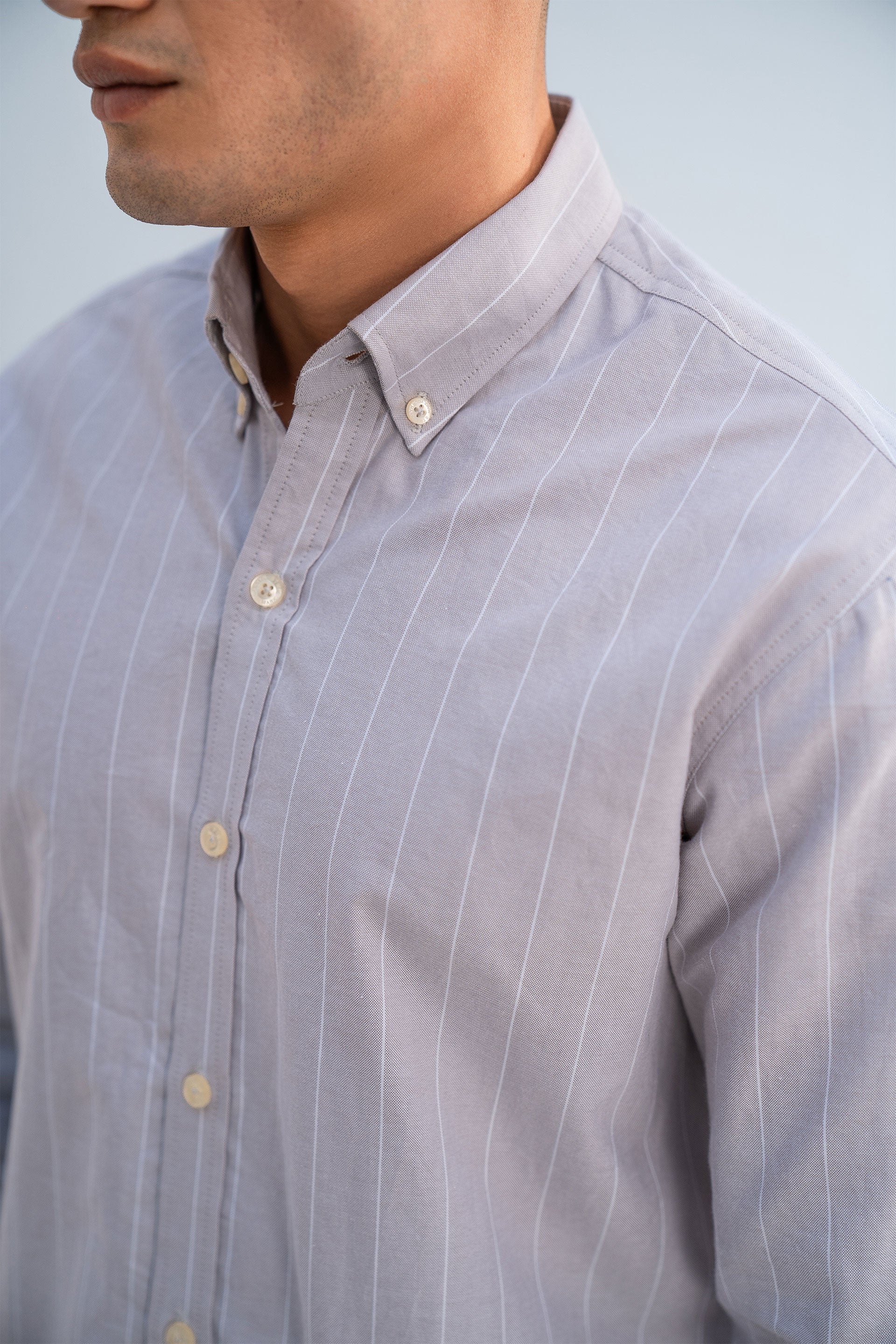 Metal Grey Stripes Shirt