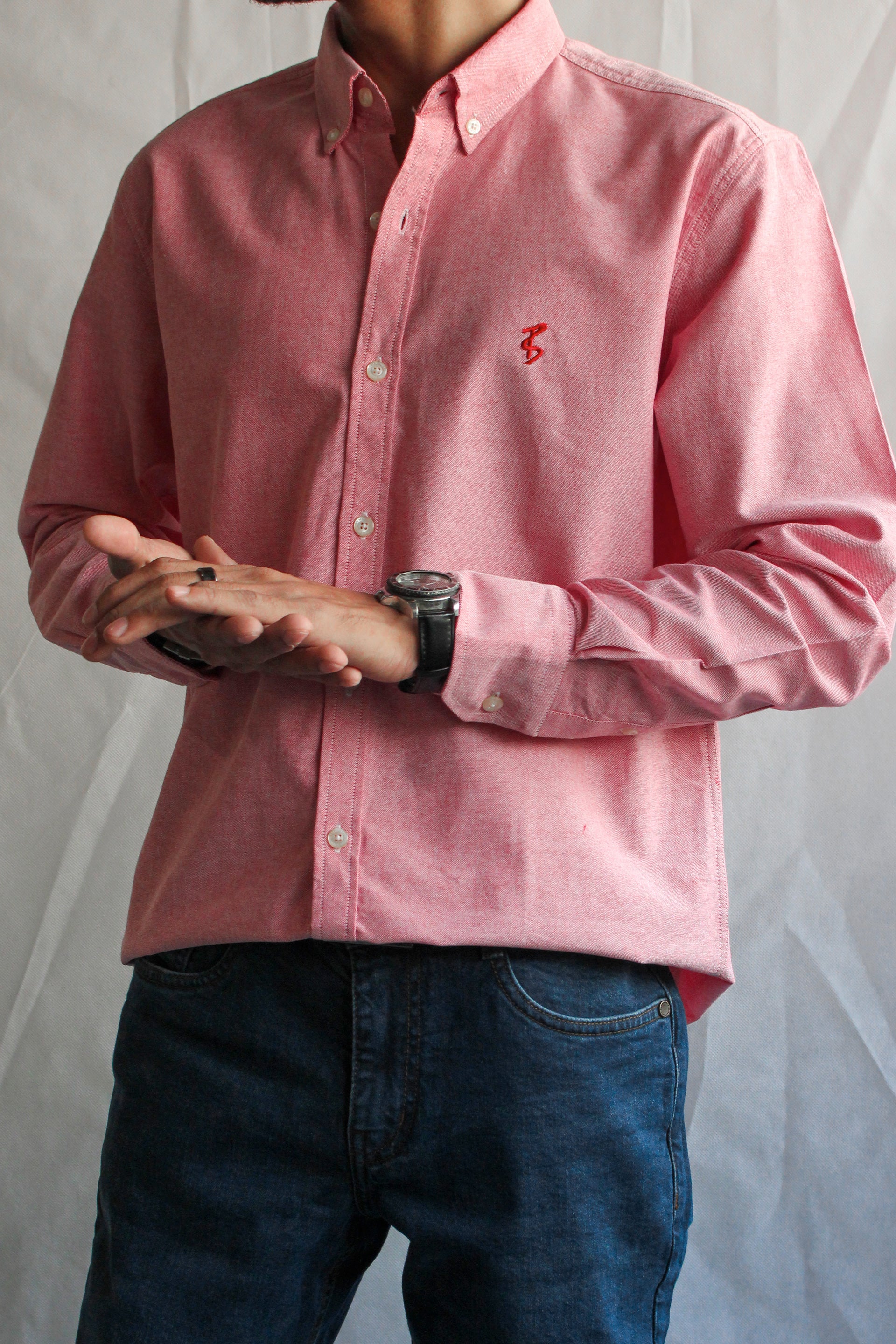 Coral Pink Oxford Button Down Shirt