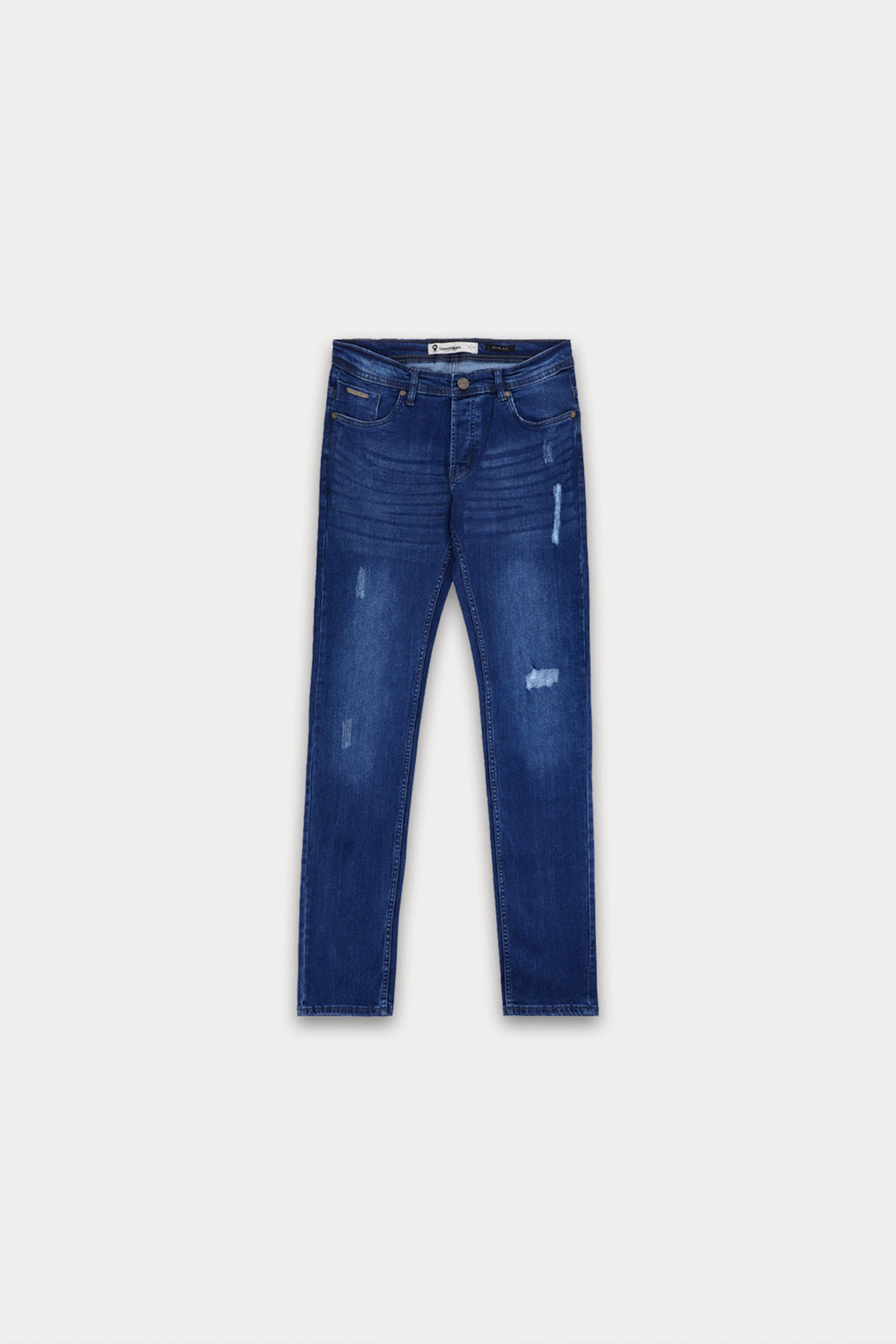 Indigo Bruise Blue Wash Denim Jeans